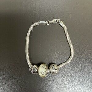 Silver-tone Chain Charms Panda Women's Fashion Bracelet NWOT